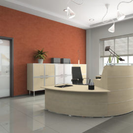 Interior of the modern reception in office
